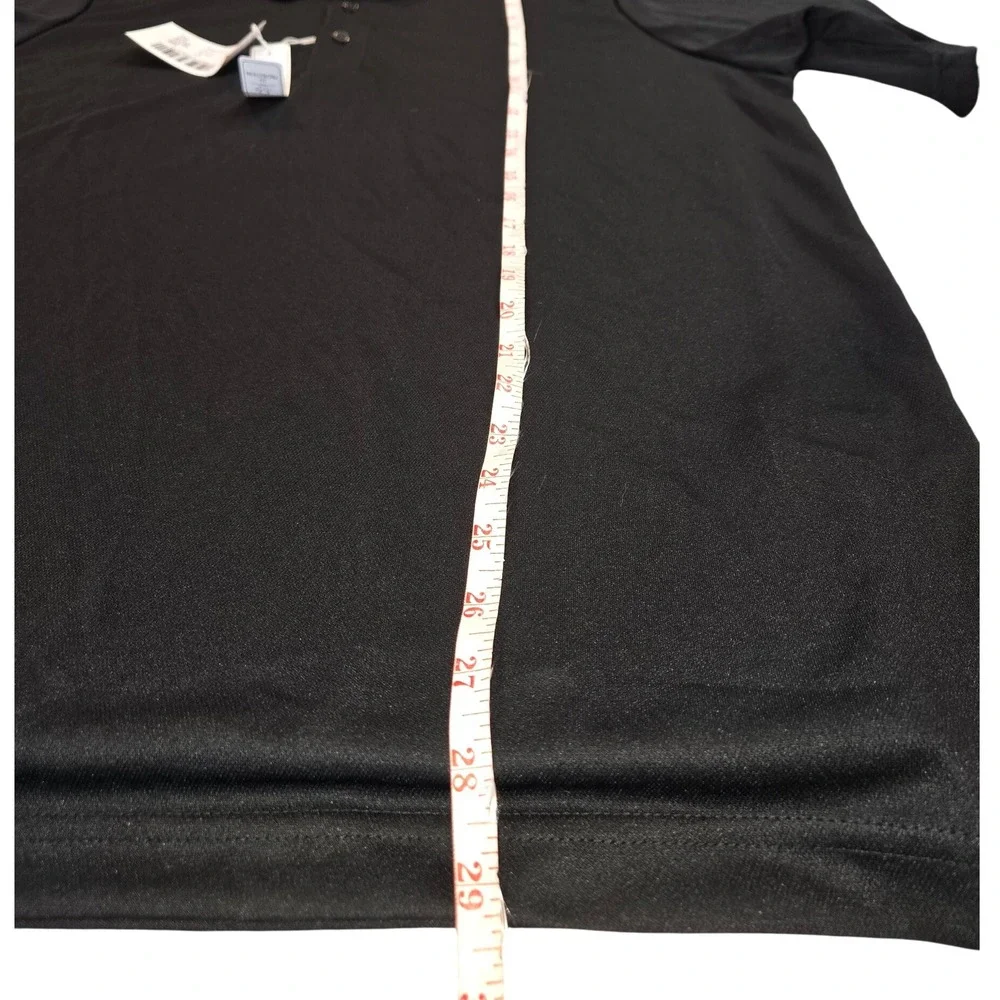 CORE365 Men's Black Long Sleeve Performance Polo Shirt L/G‎ - Picture 7 of 8
